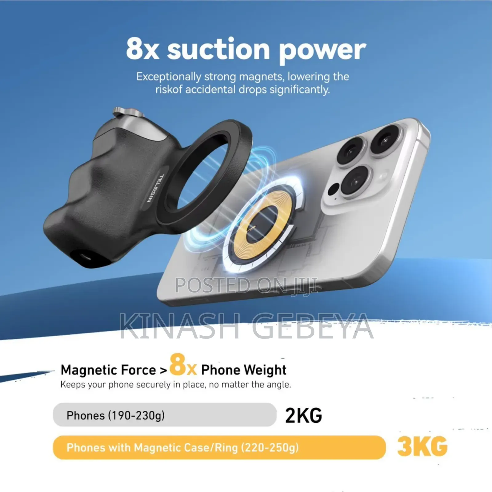 2in1 High Quality Magnetic Grip With Ring Light
