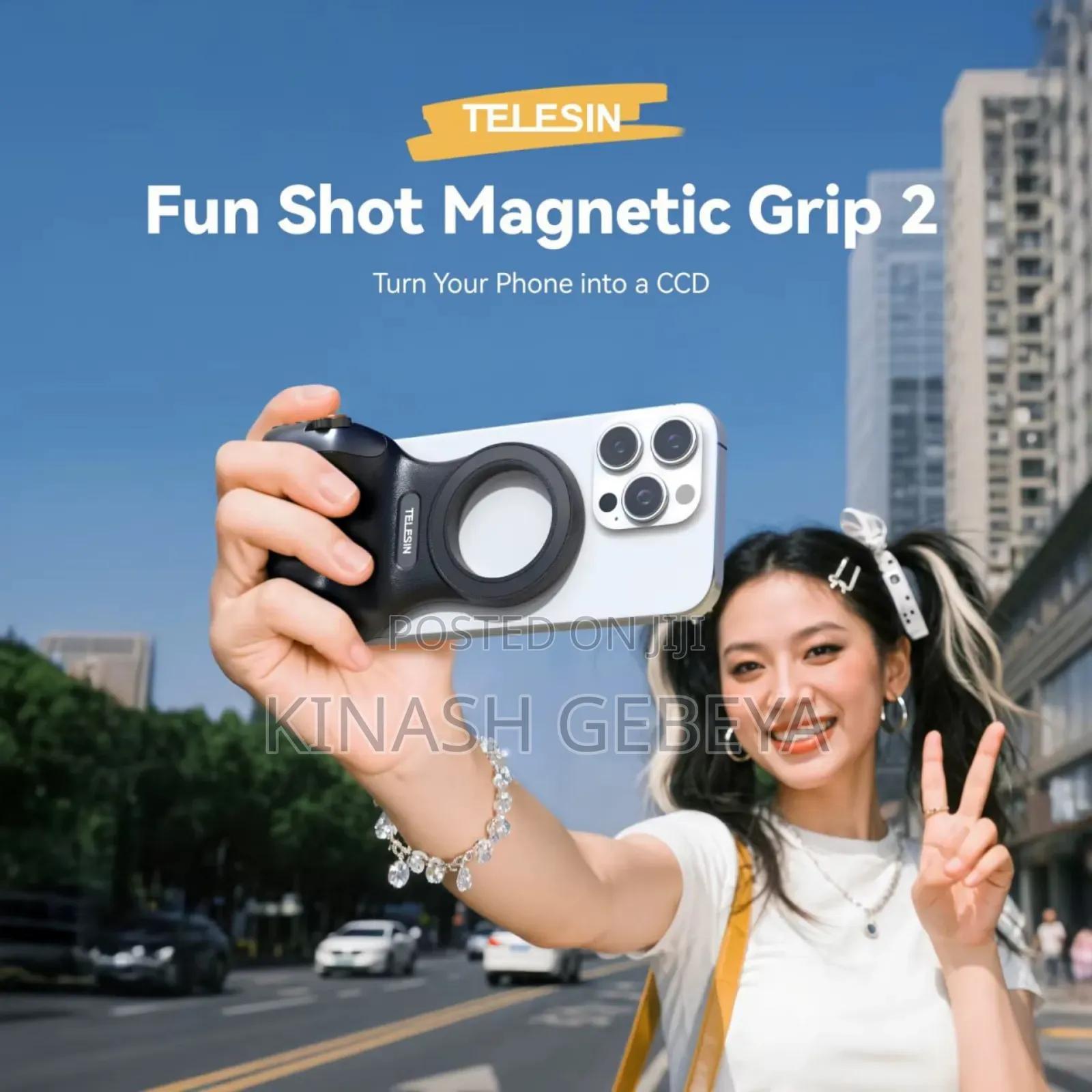 2in1 High Quality Magnetic Grip With Ring Light