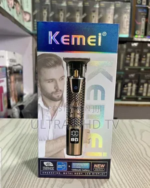 Kemei Km-873 Rechargeable Hair Clipper. It Has a Metal Body Design