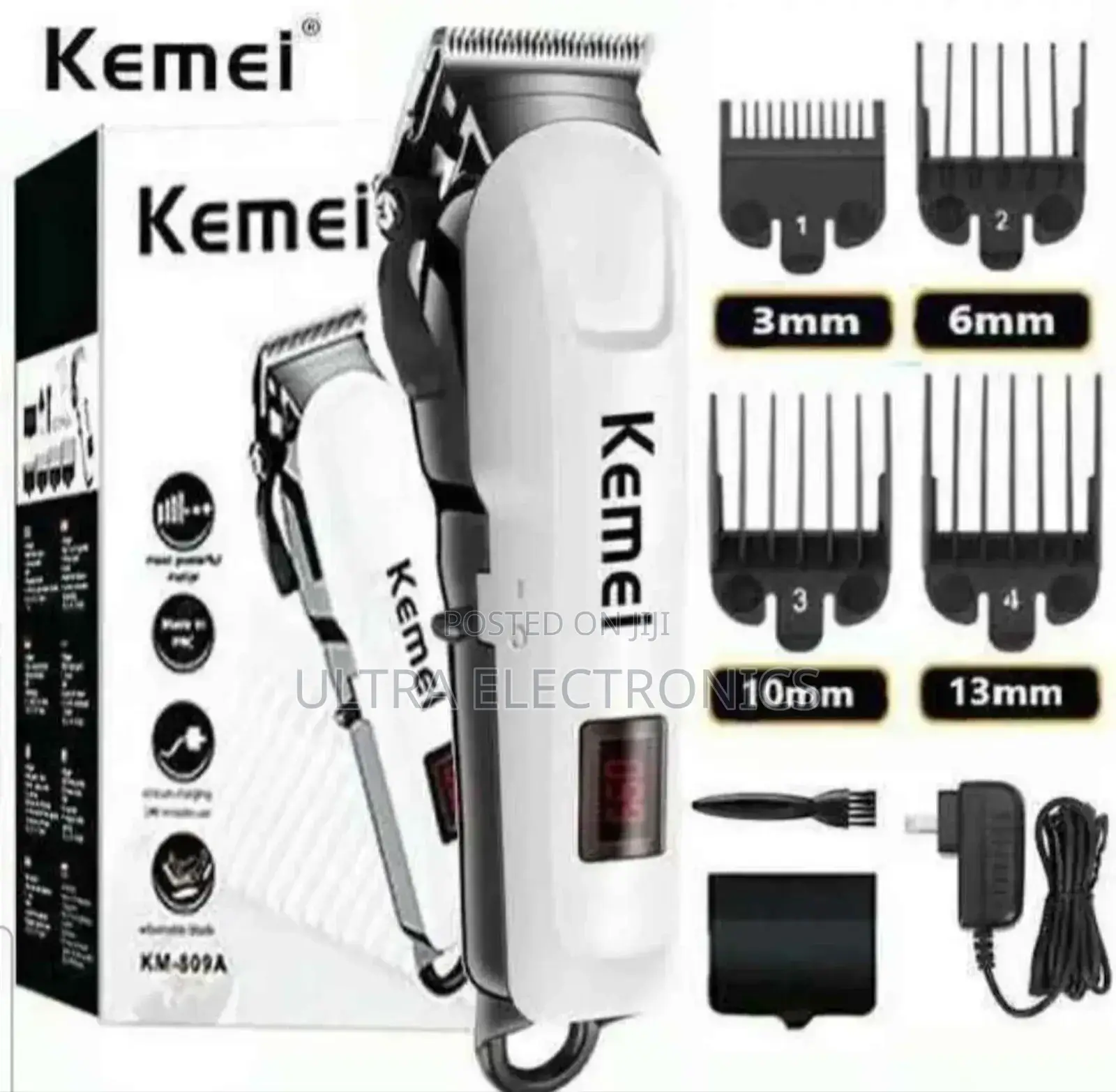 Kemei Km-809a Rechargeable Professional Electric Hair Clipper.