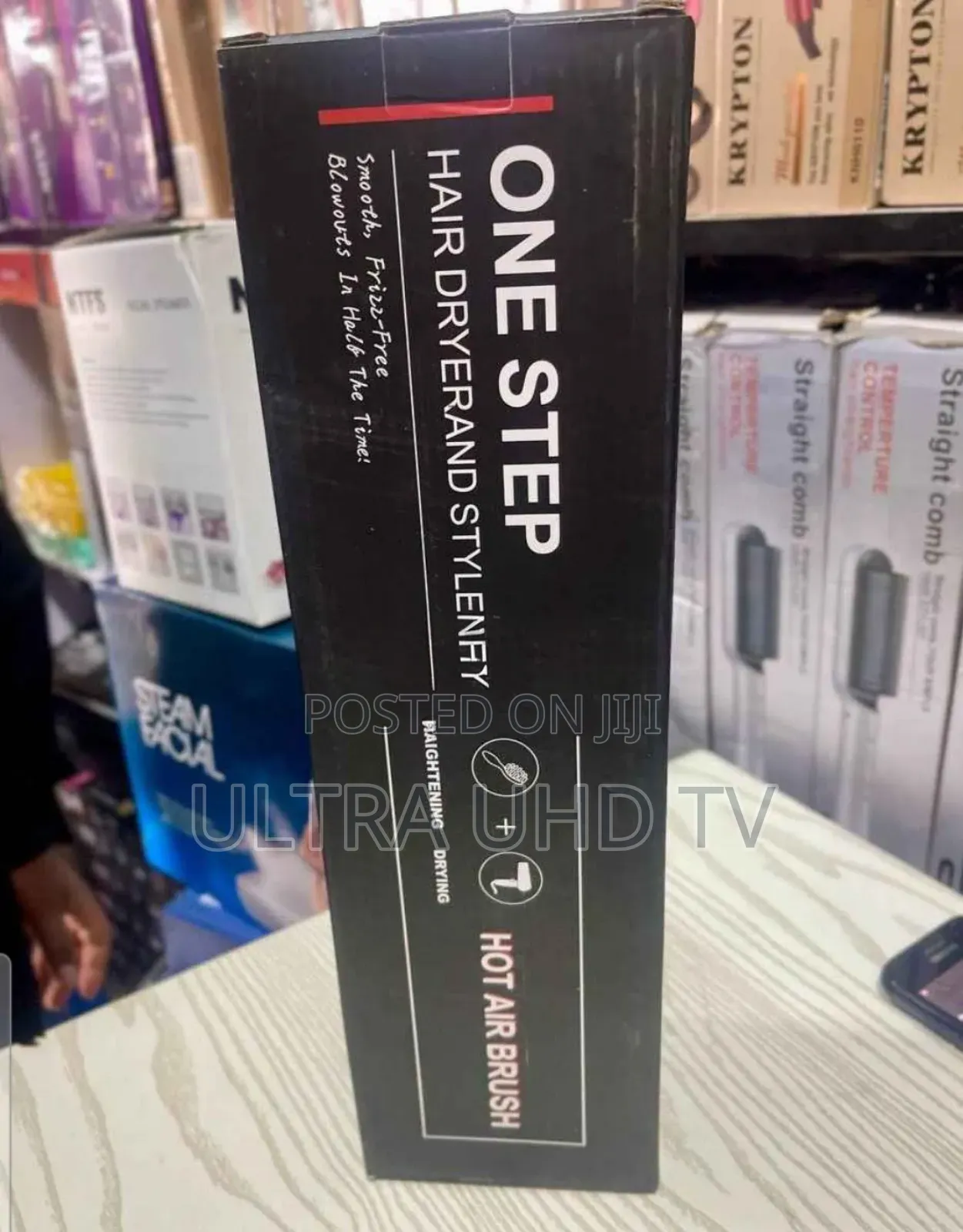 One-Step Hair Dryer and Styler Hot Air Brush. It Functions Hair Dryer,