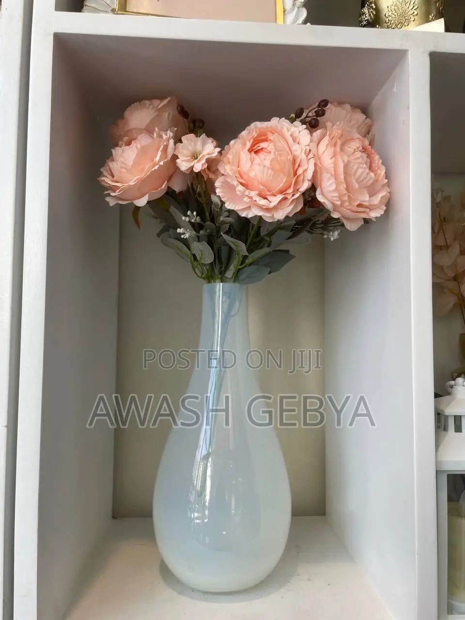 Beautiful White Glass Vase
