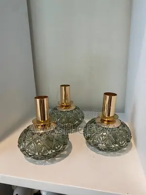 3 Pieces Perfume Bottle Looking Candle Holder