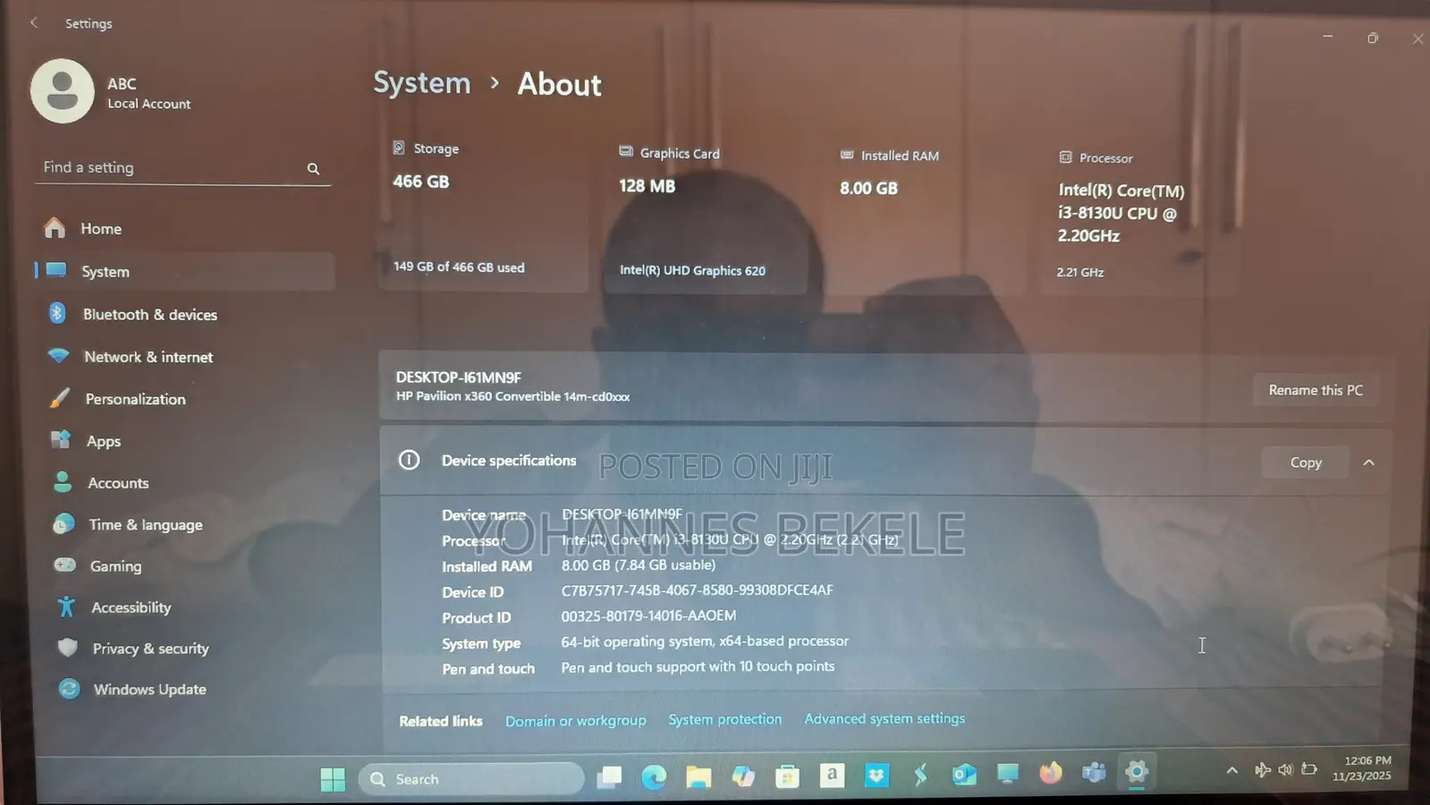 Laptop HP Pavilion X360 8GB Intel Core 3 HDD+SSD 512GB