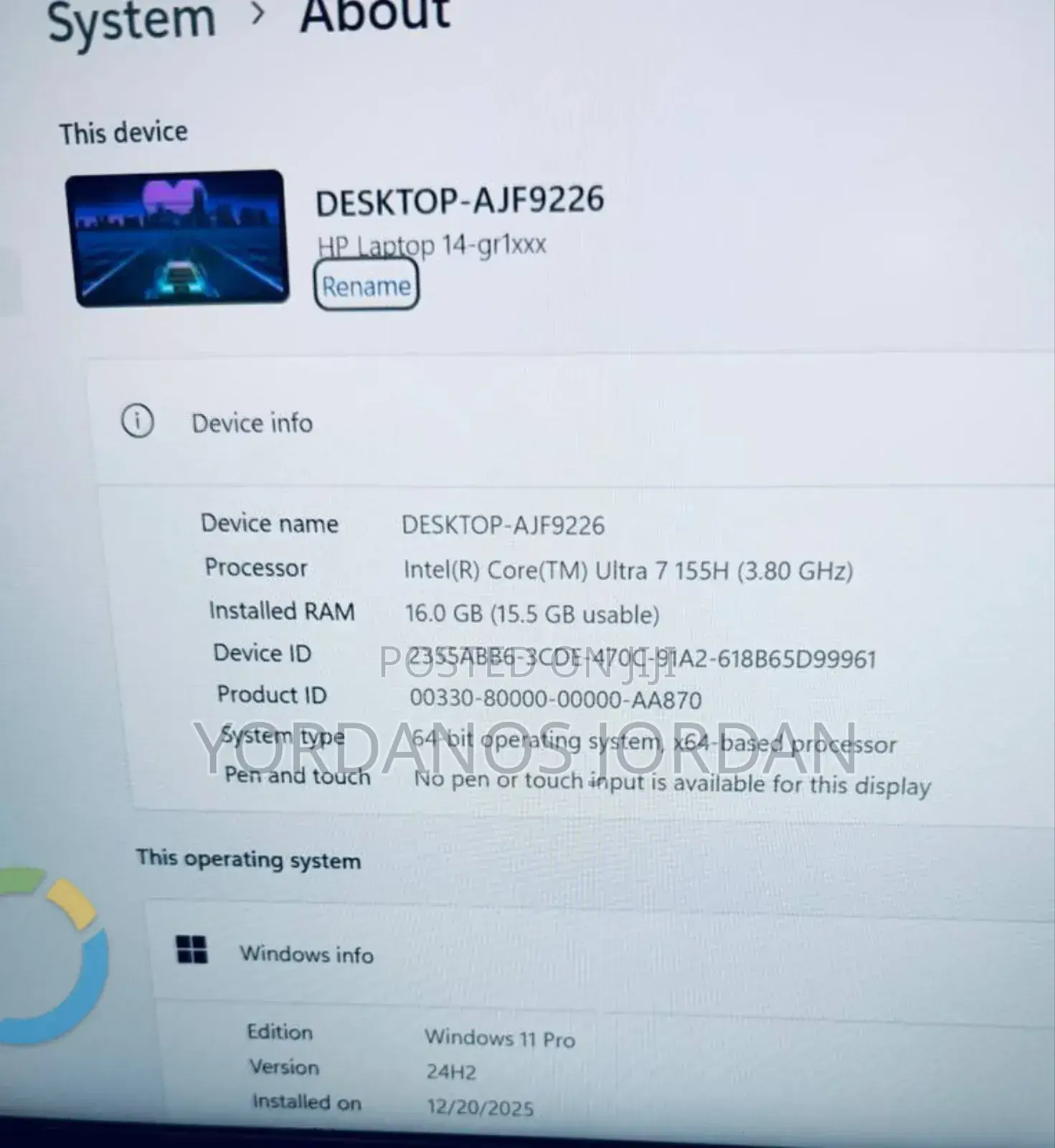 New Laptop HP Stream Notebook 16GB Intel Core Ultra 7 SSD 512GB