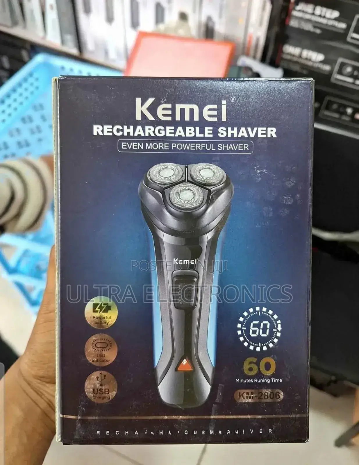Kemei Km-2806 Rechargeable Electric Shaver.