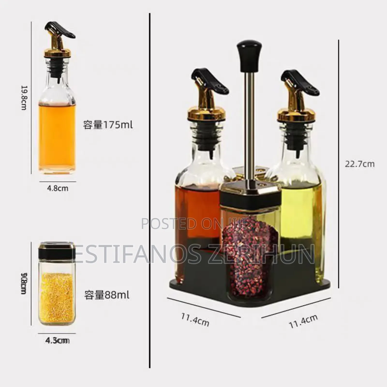 5 Set Condiment Bottles