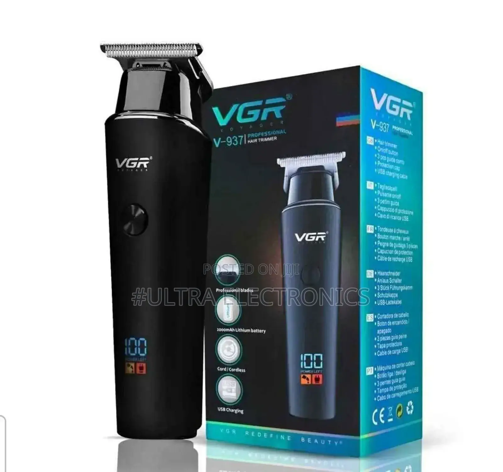 VGR v-937 Professional Hair Trimmer.Features Professional Stainless