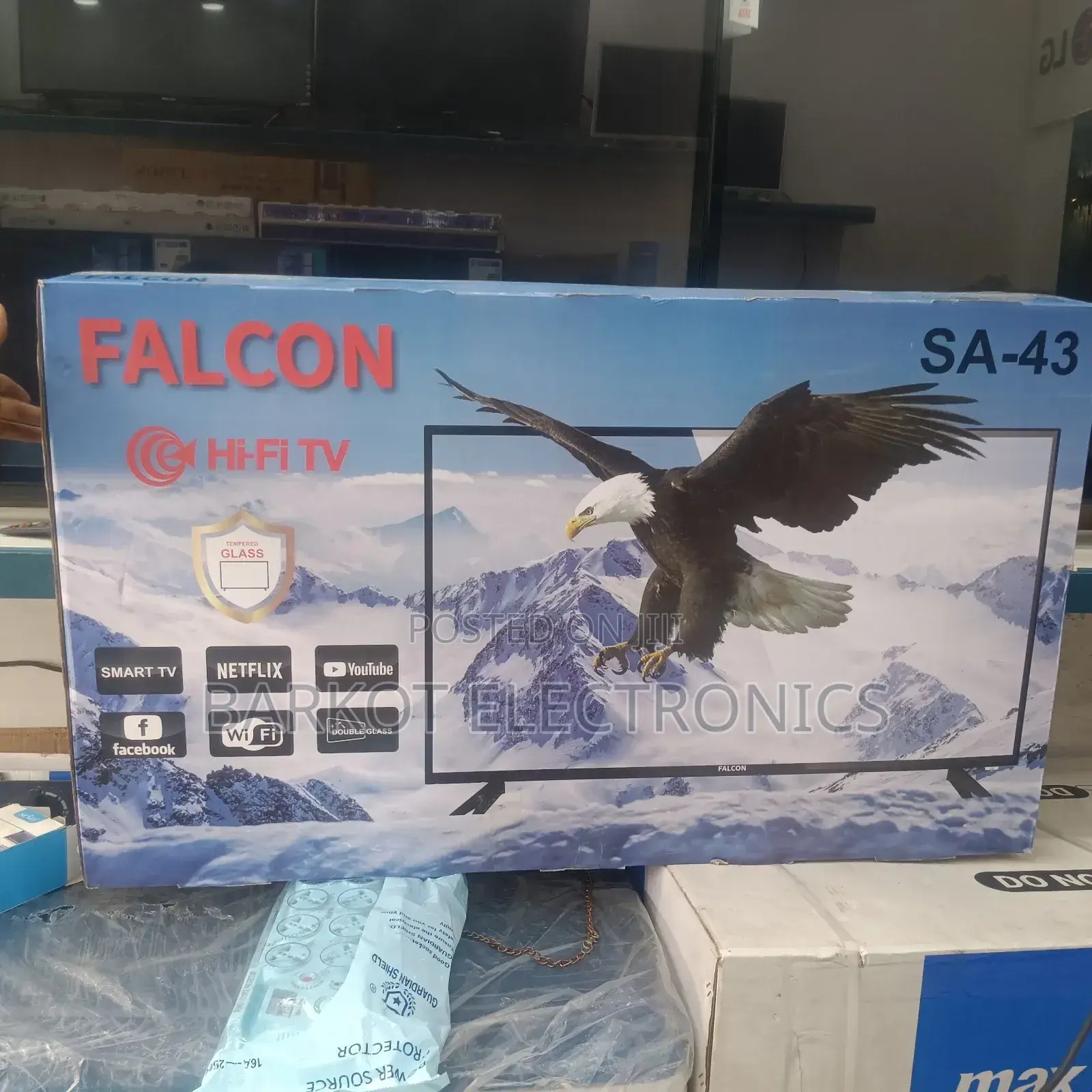 Falcon Hi Fi as 43 Inch Smart Andrid Doubel Geladss 2025 Model