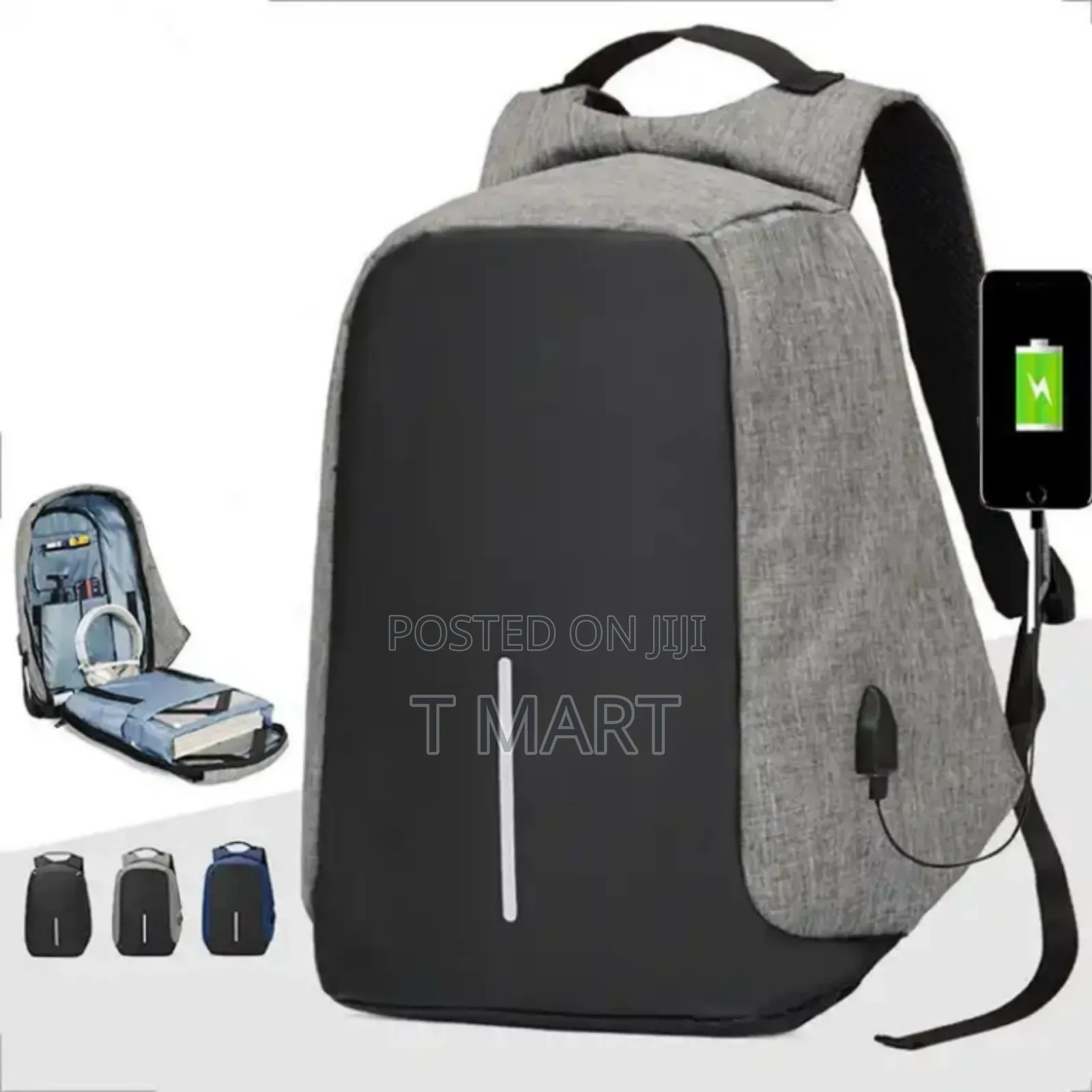 Anti-Theft Backpack With Usb Charging Port