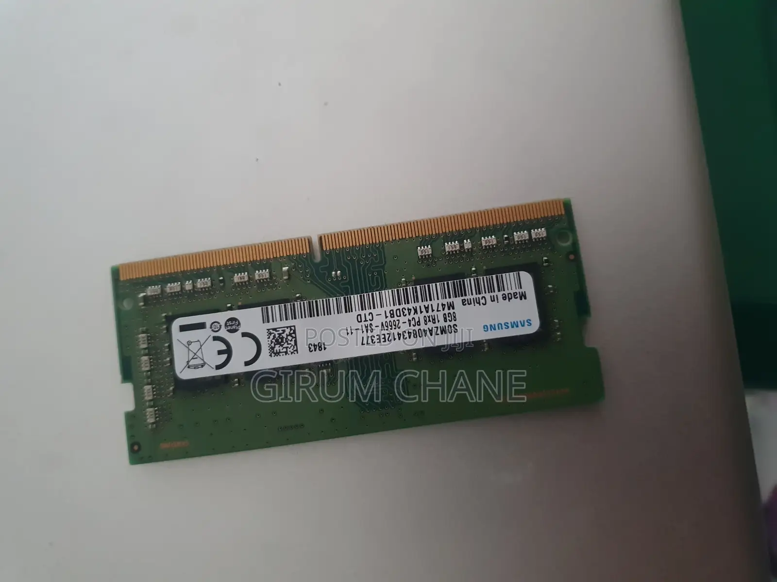 Samsung 8gb Ddr4 2666mhz Laptop Ram (Pc4-2666v So-Dimm)