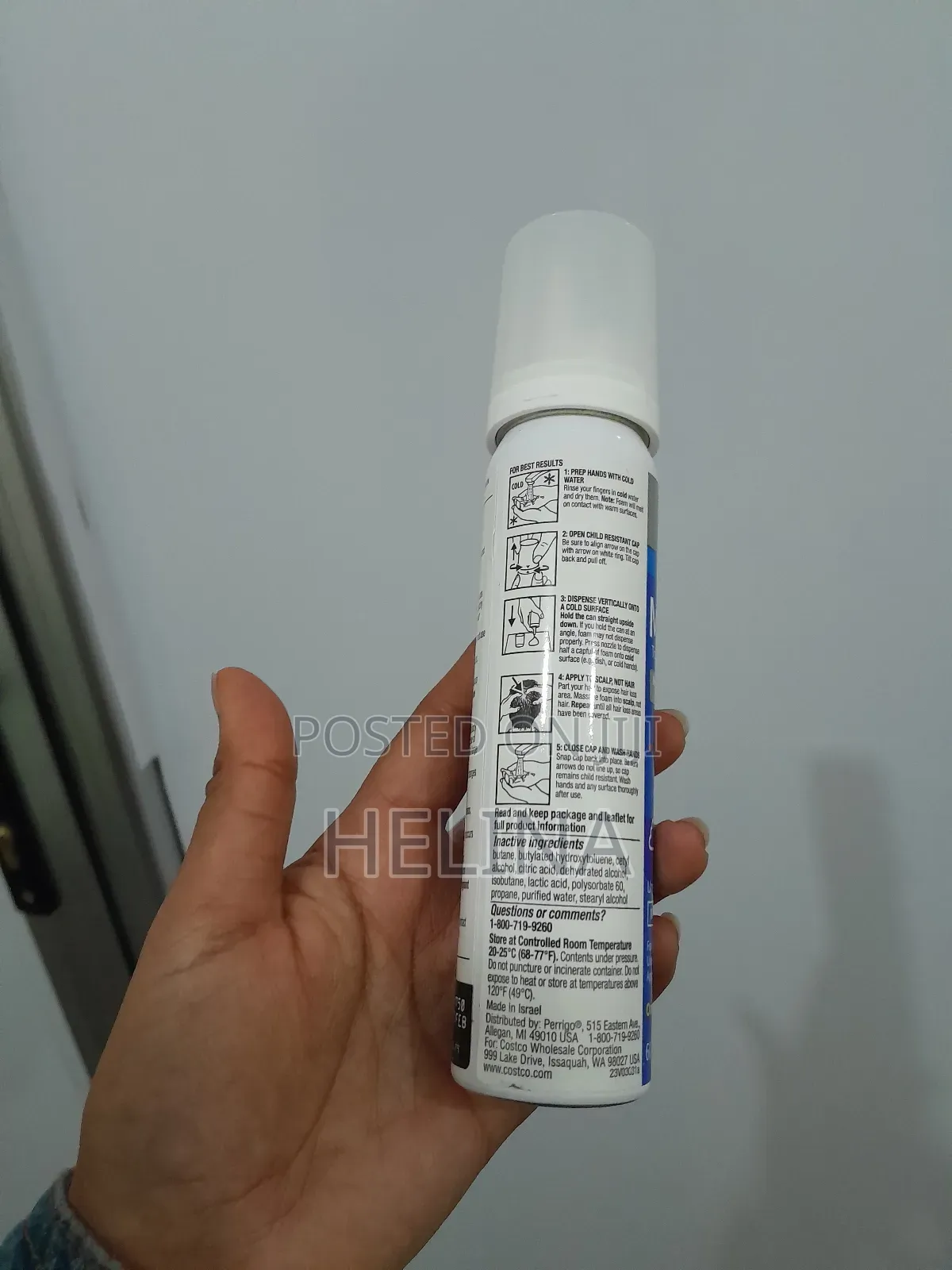 Kirkland Minoxidil 5% Foam for Sensitive Skin Original From Usa