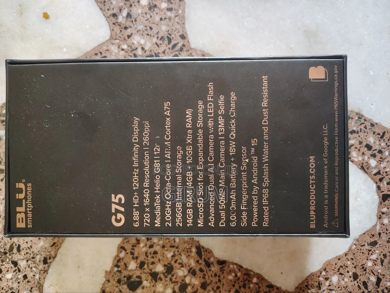 New BLU G75 256 GB Black