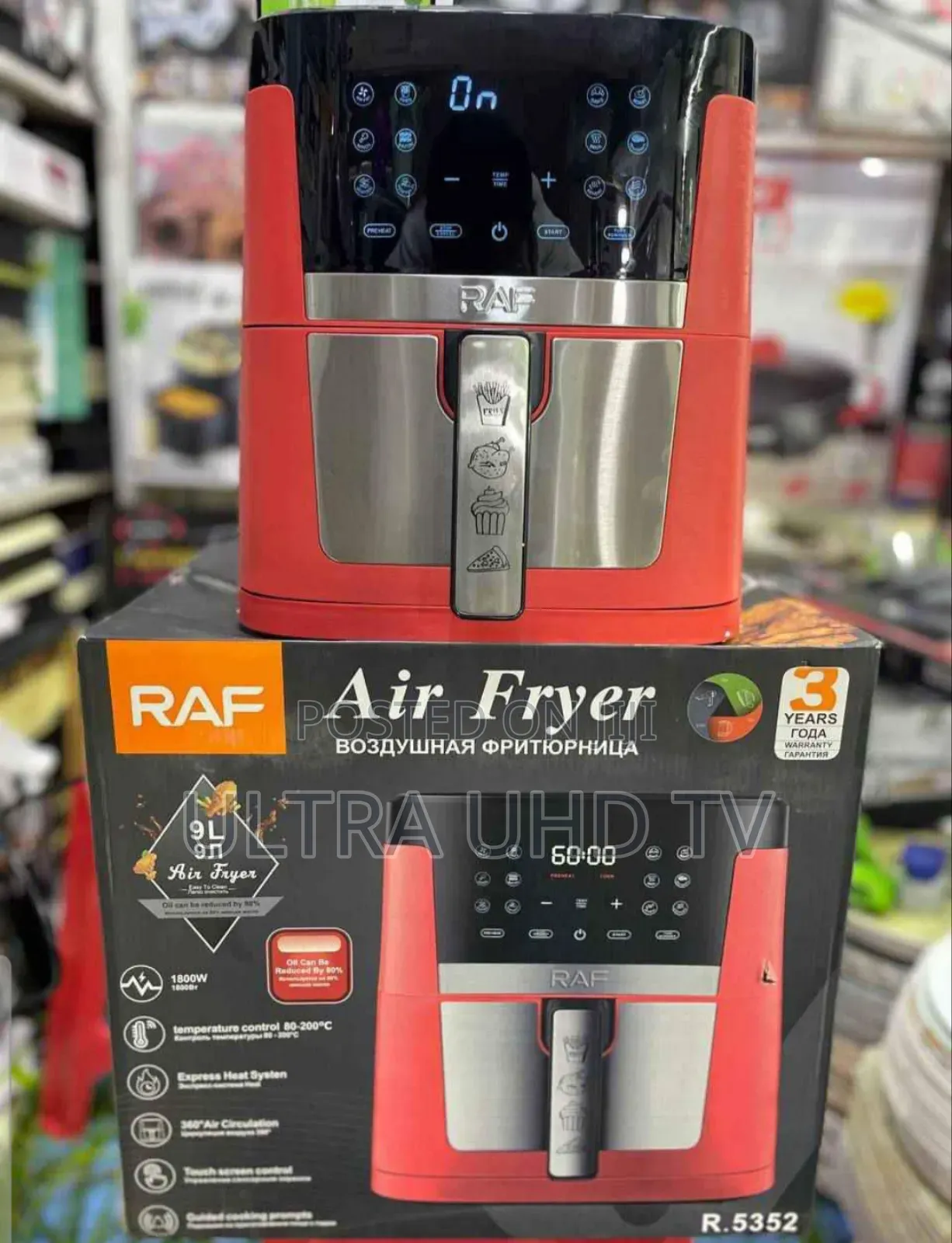 Raf Essential Air Fryer, Model R.5352. Capacity: 9 Liters