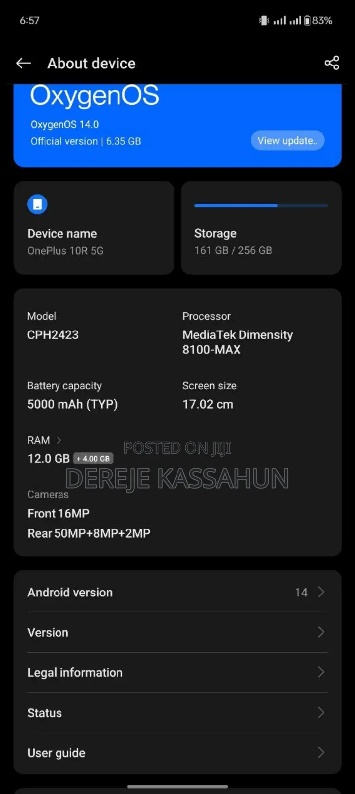 OnePlus 10R 256 GB Blue