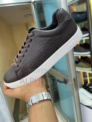 Boss High Master Quality Flat Lather Sneakers for Man's for Big Boss