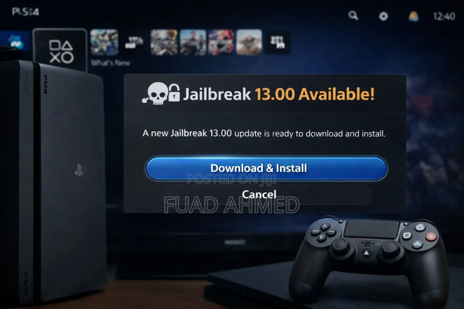 Ps4 13.00 ያለ ሲዲ Jailbreak ጀምረናል