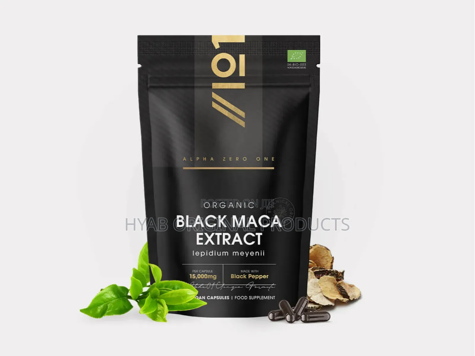 Organic Black Maca 90 Capsules / 15,000mg