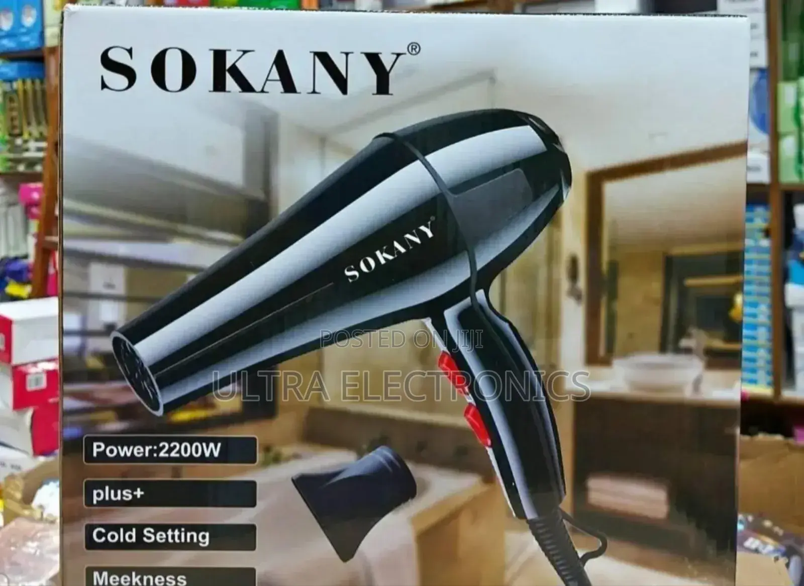 Sokany Sk-2200 Professional Hair Dryer. Power Output: 2200w