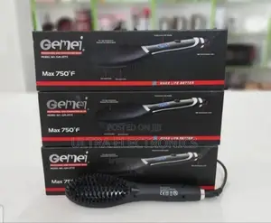 Gemei Professional Hair Straightener Brush, Model Number Gm-2972. It
