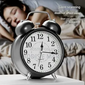 Quartz Alarm Clock Small Battery-Operated