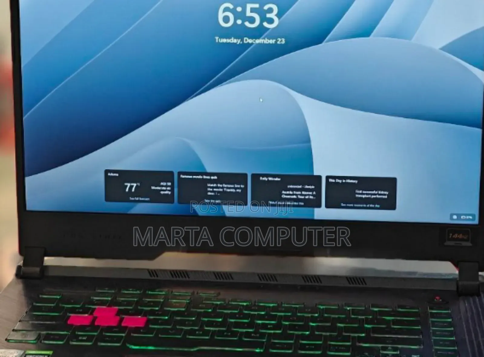 New Laptop Asus ROG Zephyrus G15 16GB Intel Core I7 SSD 512GB