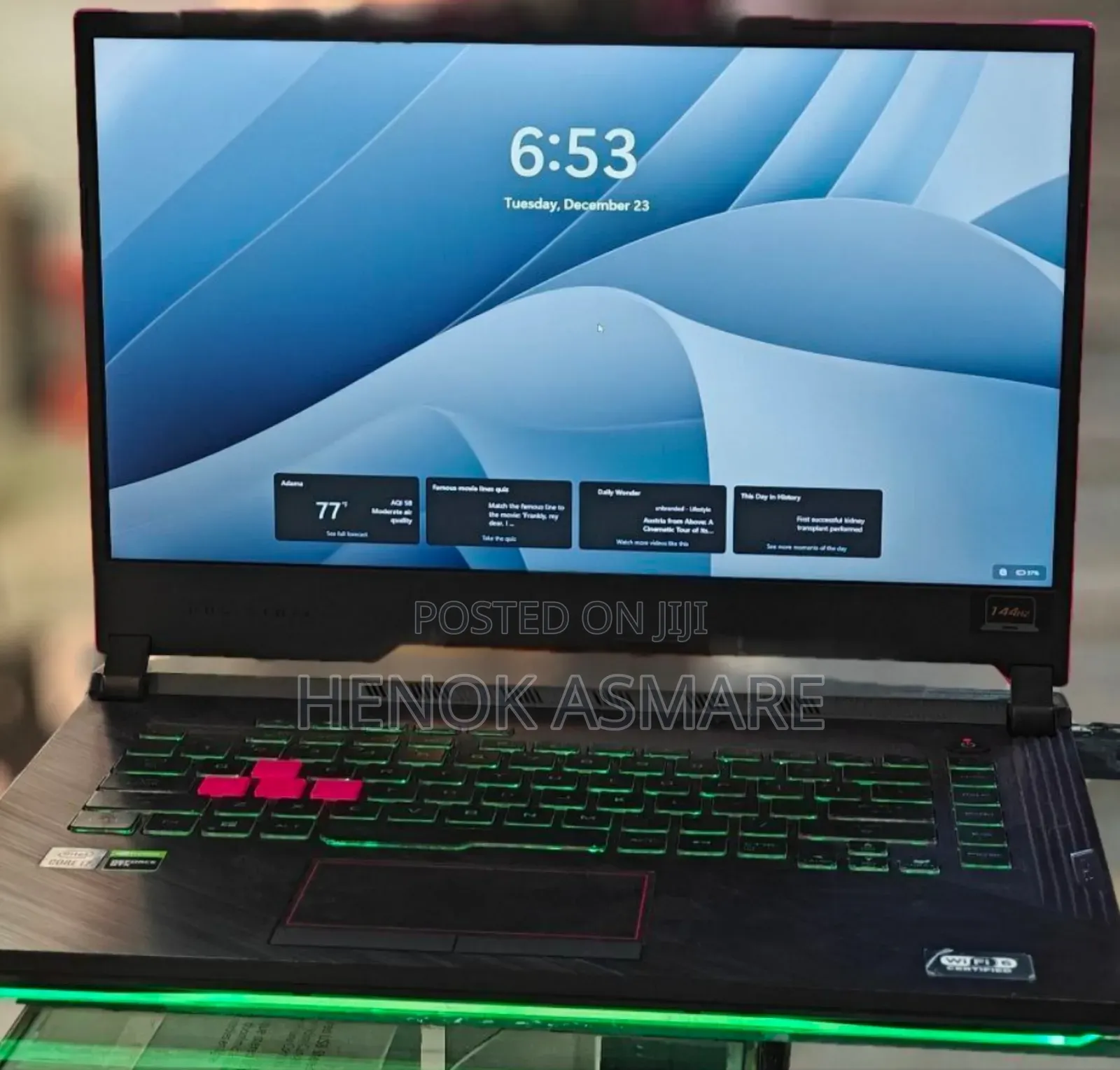 New Laptop Asus ROG Strix G15 16GB Intel Core I7 SSD 512GB