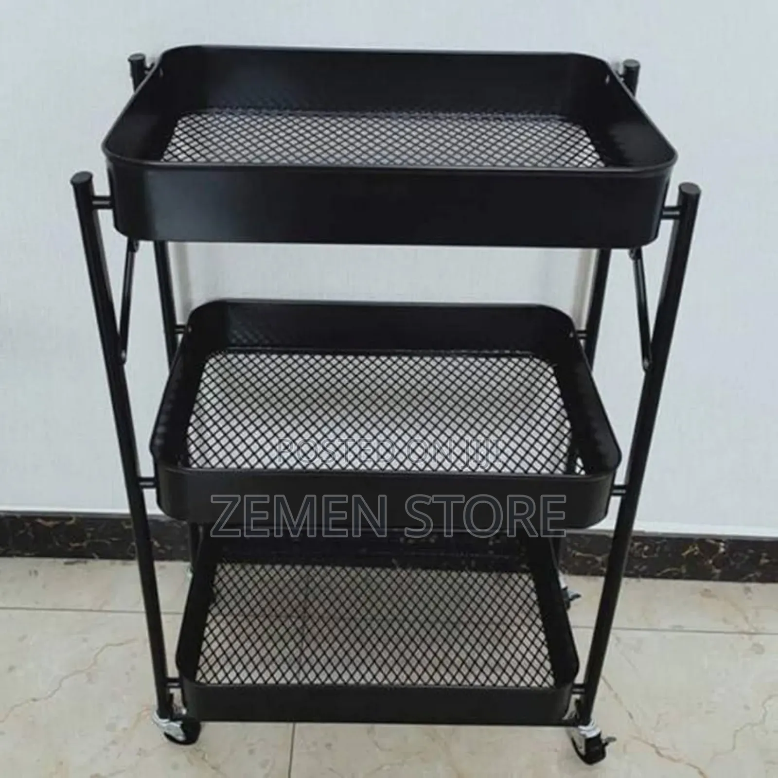 3-Tier Rolling Cart Organizer - በጣም ጠንካራ ተንቀሳቃሽ ባለ 3 ደረጃ መደርደሪያ