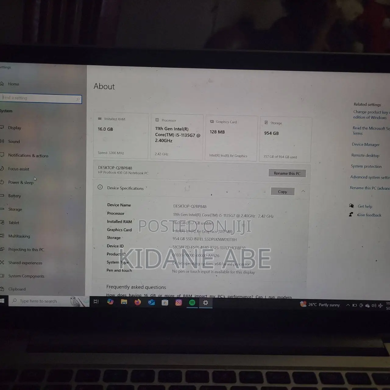 Laptop HP ProBook 430 G8 16GB Intel Core I5 SSD 1T