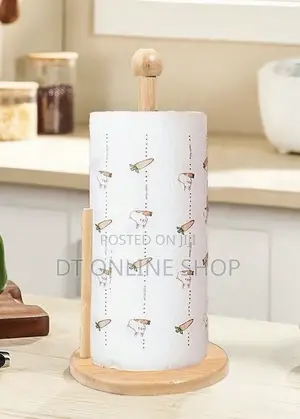 Bamboo Paper Towel And Tissue Stand