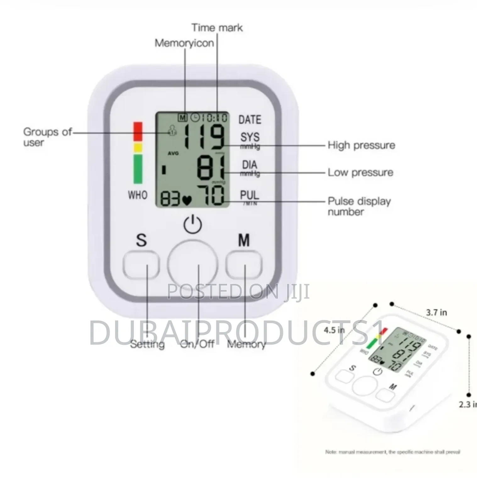 Basic 3-Piece Set Blood Pressure Monitor + Thermometer + Oximeter