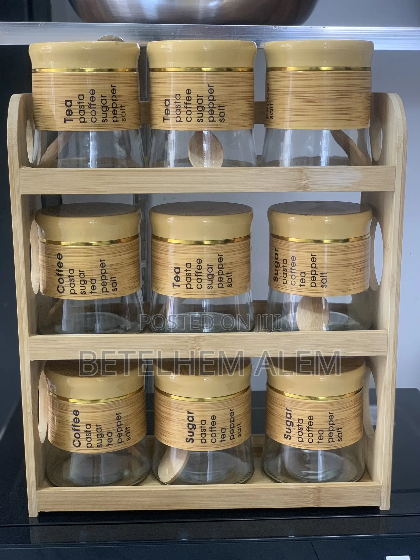 9 Pieces Glass Canister
