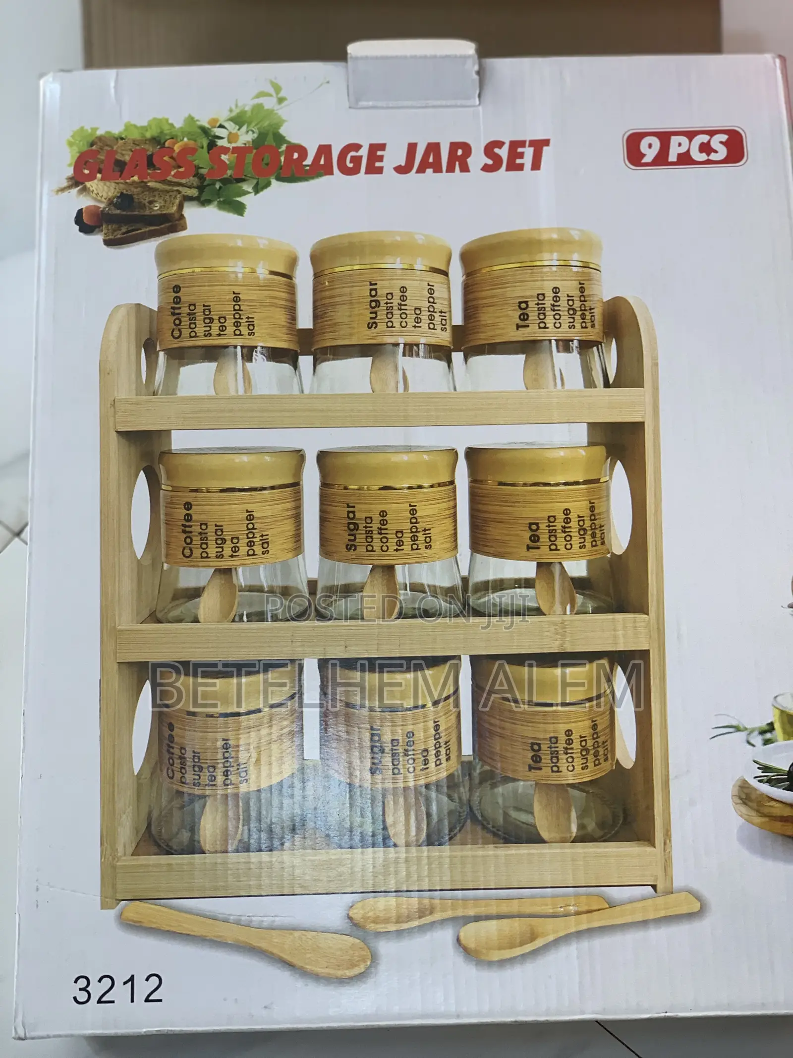 9 Pieces Glass Canister