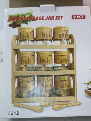 9 Pieces Glass Canister