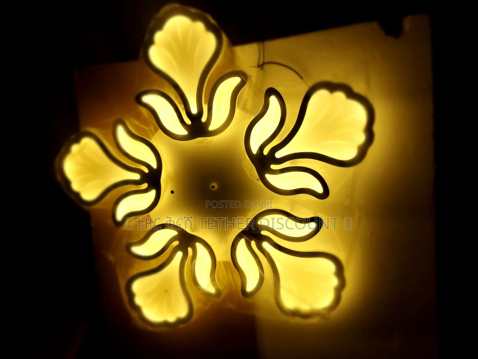 Led Dimmable Flower Shape Light ከውጪ የገባ የጣራ መብራት ጌጥ 70by70cm