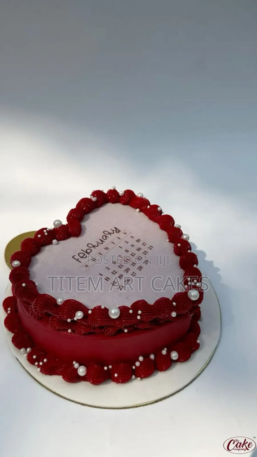 Valentine Day Sweet Heart Shape Cake