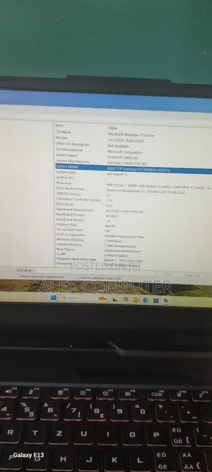New Laptop Asus TUF Gaming A15 16GB AMD Ryzen 7 SSD 512GB