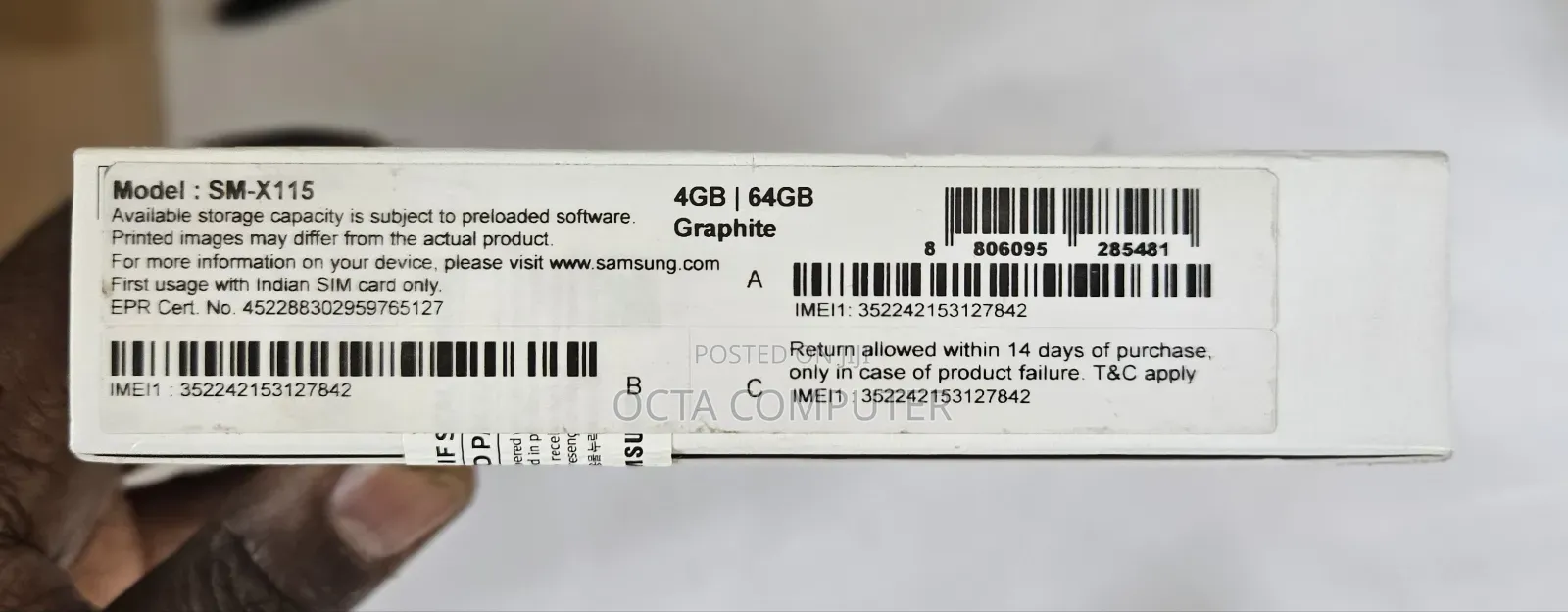 New Samsung Galaxy Tab A9 64 GB Black