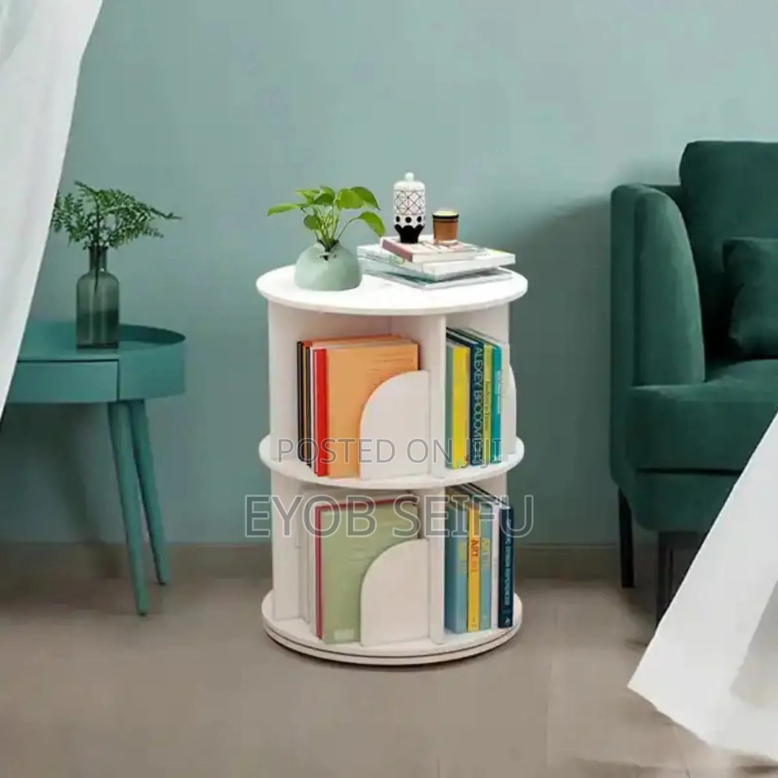Asthetic Rotating Book Shelf