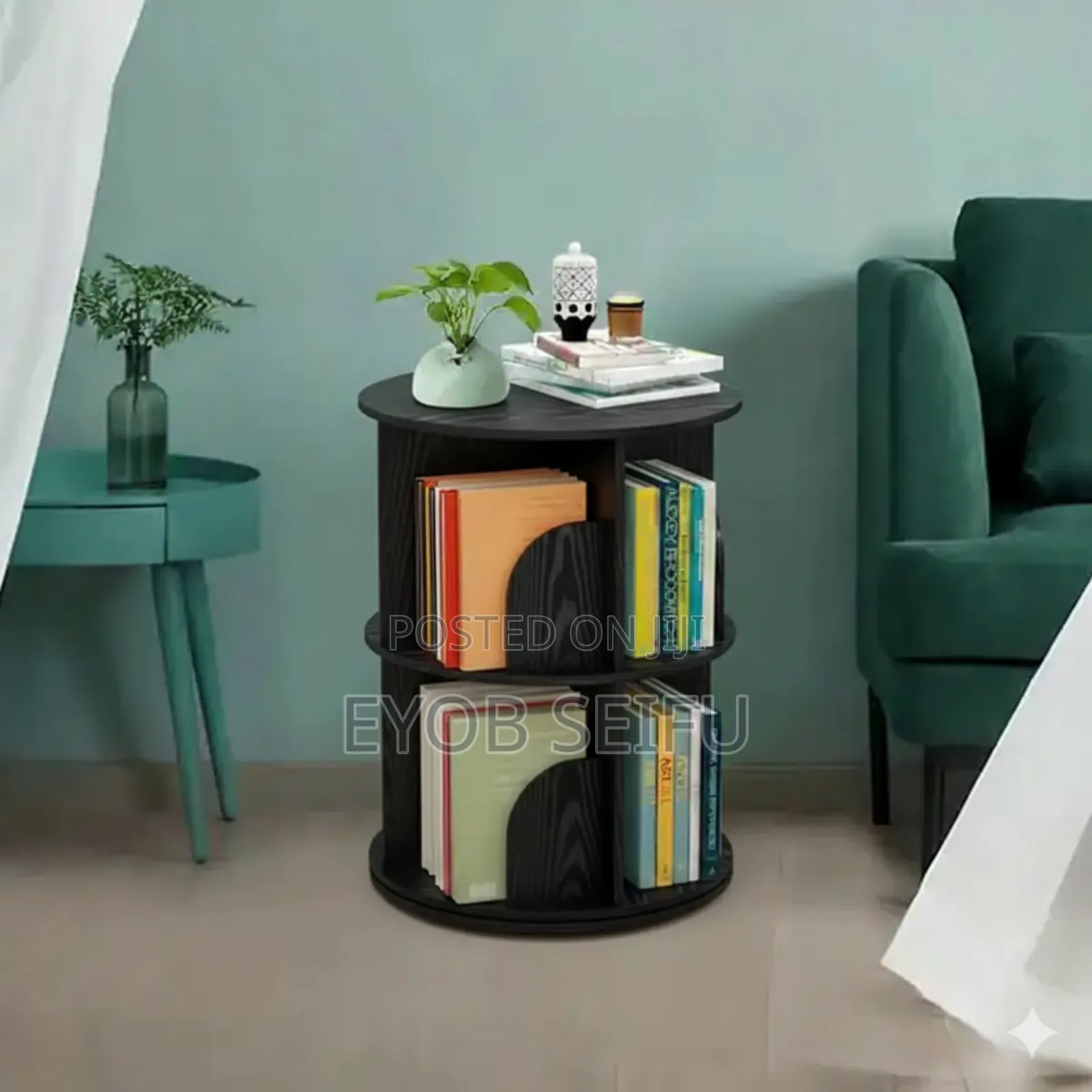 Asthetic Rotating Book Shelf