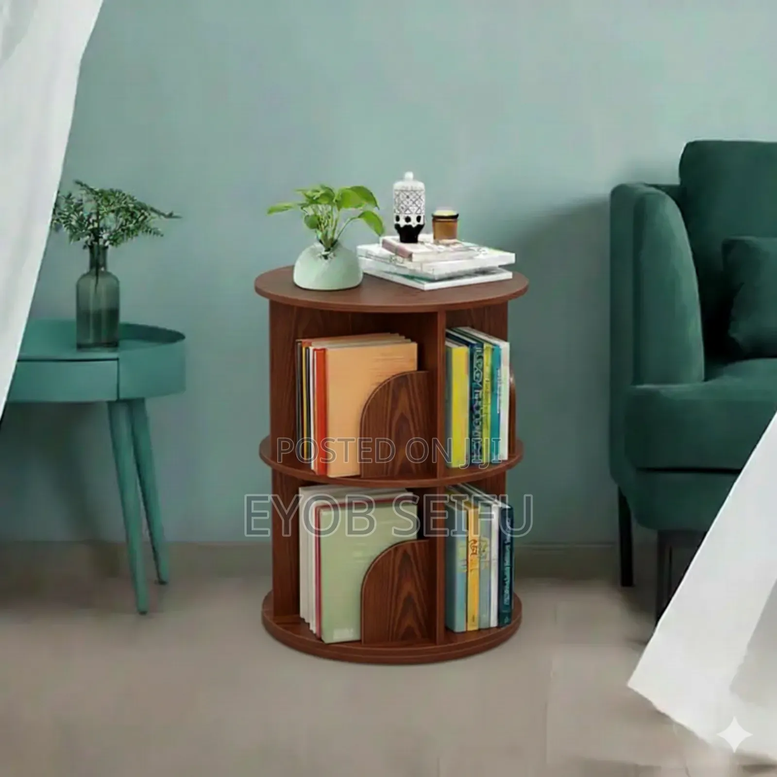 Asthetic Rotating Book Shelf