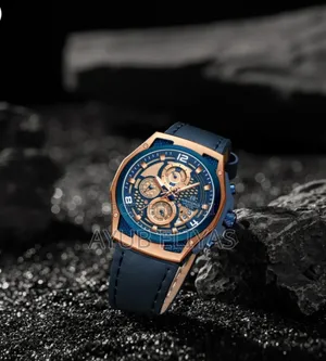 Luxury Fashion Leather Strap Naviforce Man Chronograph Watch