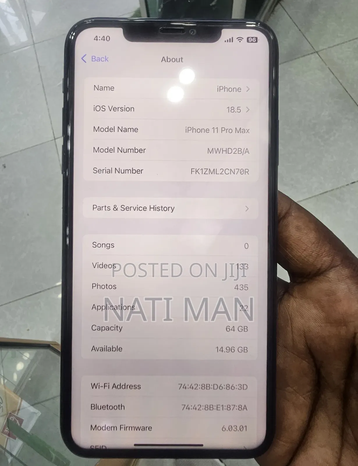 Apple iPhone 11 Pro Max 64 GB Gray