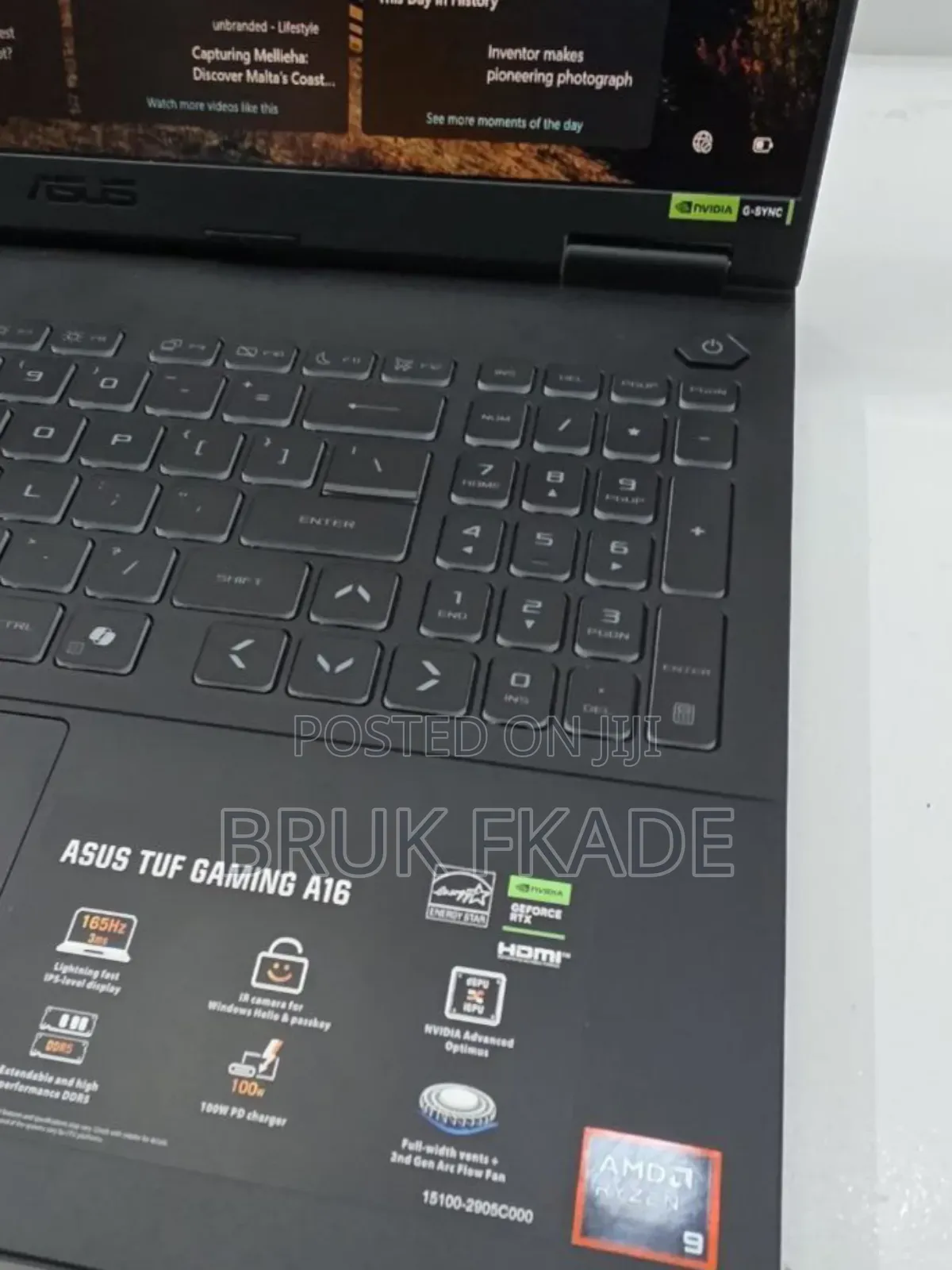 New Laptop Asus TUF Gaming A16 32GB AMD Ryzen 9 SSD 512GB