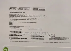 New Laptop Apple Macbook Pro 2025 M5 14-Inch 16GB Apple M5 SSD 512GB