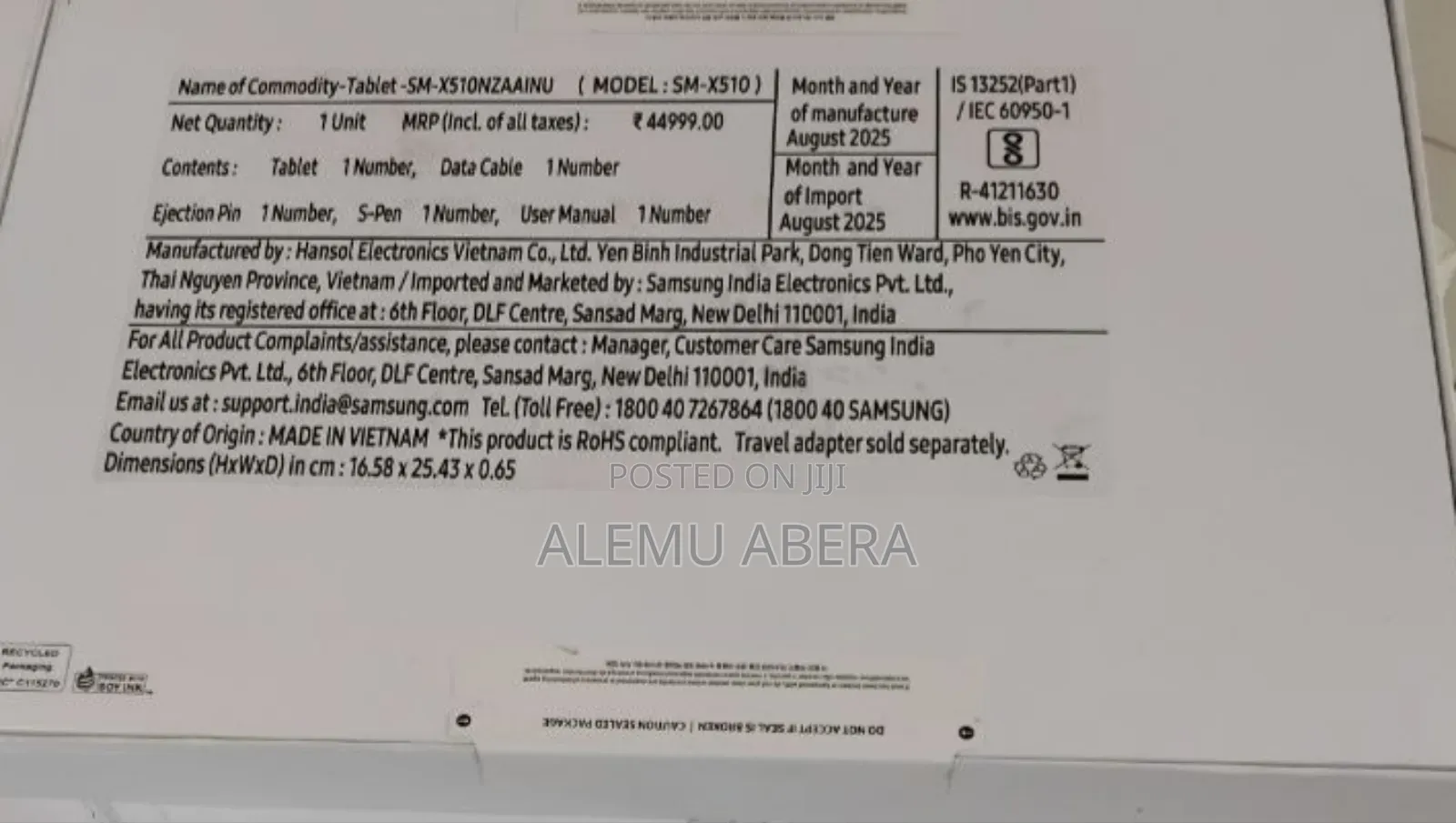 New Samsung Galaxy Tab A9 128 GB