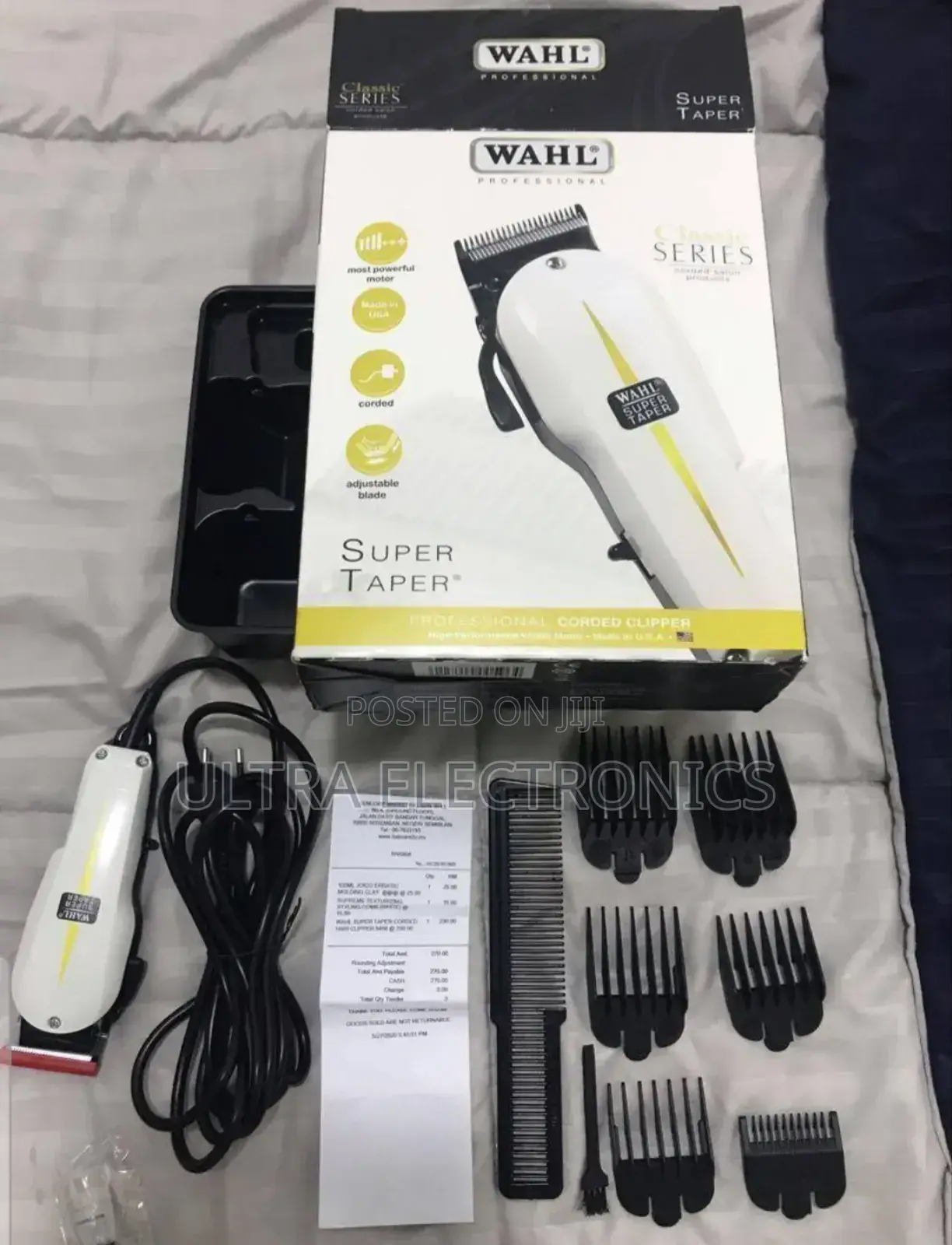 የፀጉር ማሽን Wahl Super Taper Professional Corded Hair Clipper Kit.