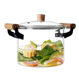 Heat Resistant Glass Pot ከፍተኛ ሙቀት ከሚቋቋም ብርጭቆ የተሰራ ድስት