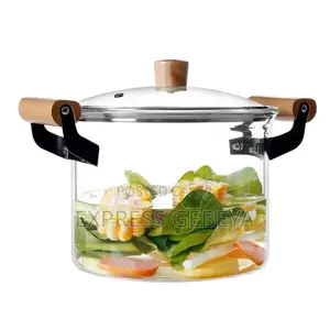 Heat Resistant Glass Pot ከፍተኛ ሙቀት ከሚቋቋም ብርጭቆ የተሰራ ድስት