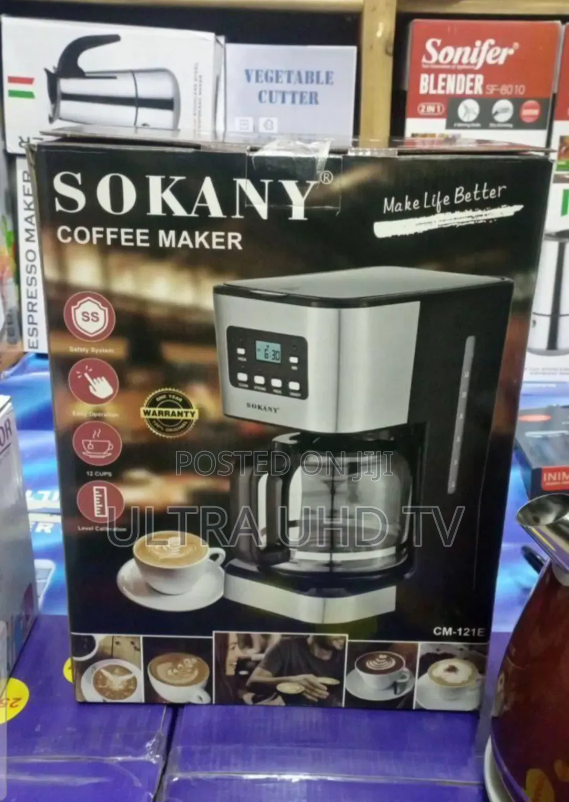 Sokany Cm-121e Digital Coffee Maker. It Has a Capacity of 12 Cups